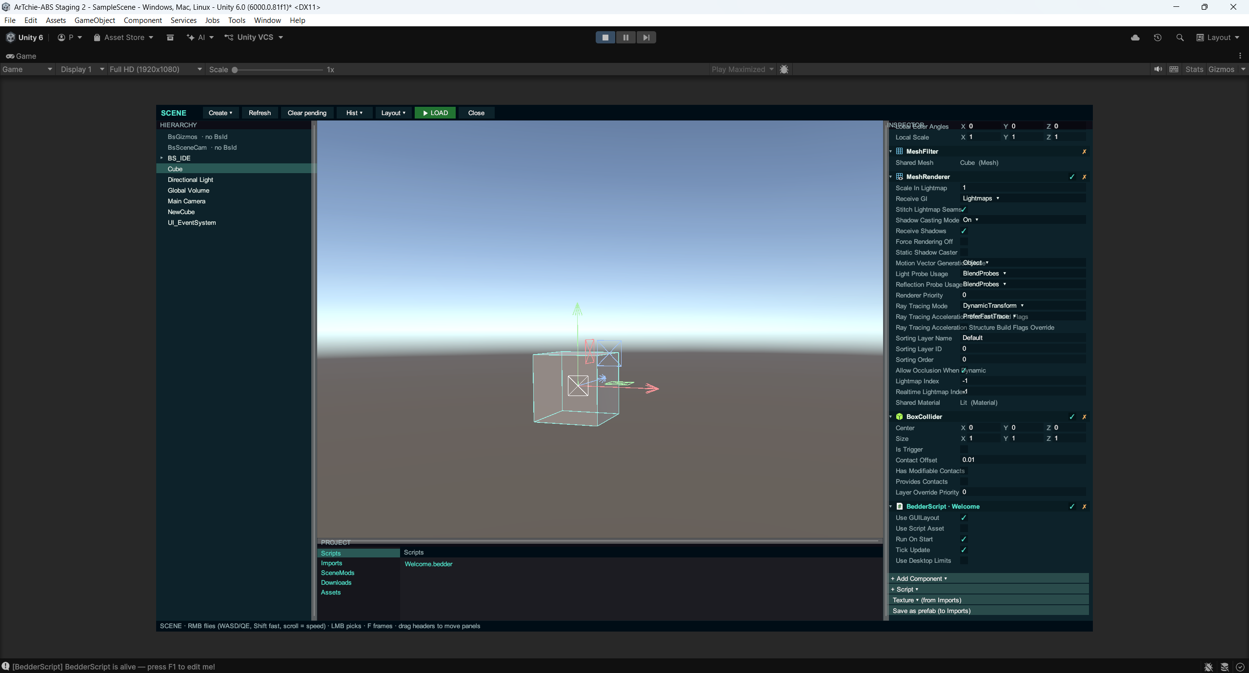 Script attached and running